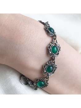 Серебряный браслет с халцедоном 01B1087HL