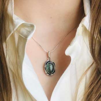 Серебряное колье с лабрадором MVN1116LB