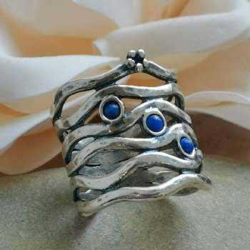 Серебряное кольцо с лазуритом 01R1988LZ
