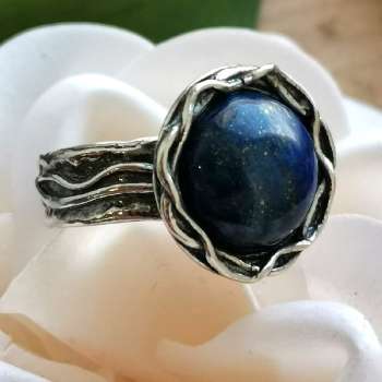 Серебряное кольцо с лазуритом 01R2771LZ