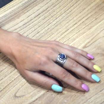 Серебряное кольцо с кианитом 01R2646KT