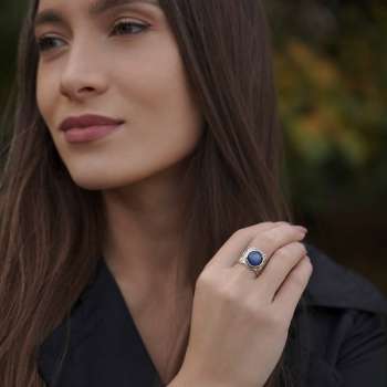 Серебряное кольцо с кианитом 01R2646KT