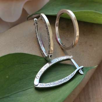 Серебряные серьги с золотом MVE1808G