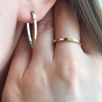 Серебряные серьги с золотом MVE1808G