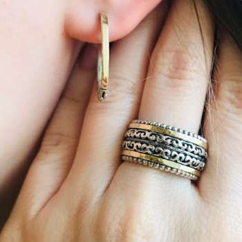 Серебряные серьги с золотом MVE1808G