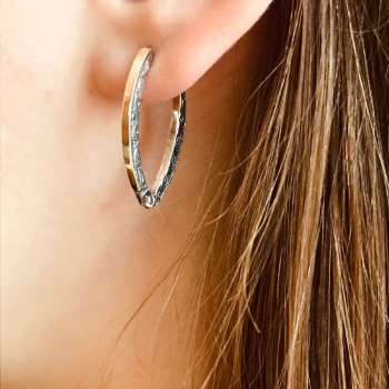 Серебряные серьги с золотом MVE1808G