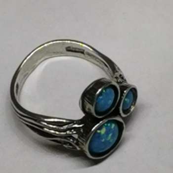 Серебряное кольцо с опалом иск. 01R1886OP