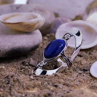 Серебряное кольцо с лазуритом 01R931LZ