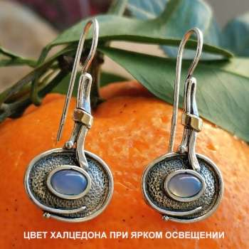 Серебряные серьги с халцедоном MVE1751GHL