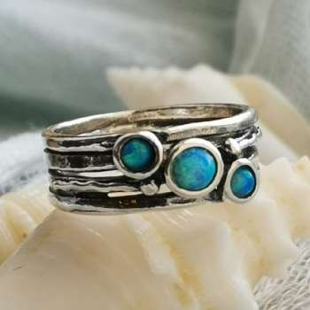 Серебряное кольцо с опалом иск. 01R592OP