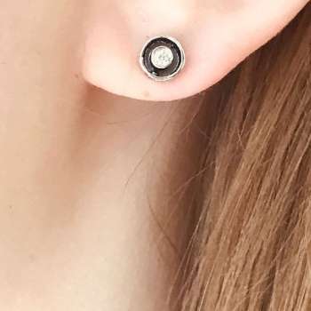 Серебряные серьги с куб.цирконом MVE074CZ