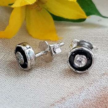 Серебряные серьги с куб.цирконом MVE074CZ