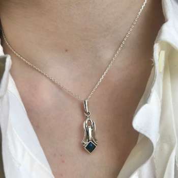 Серебряное колье с лазуритом MVN1620/1LZ