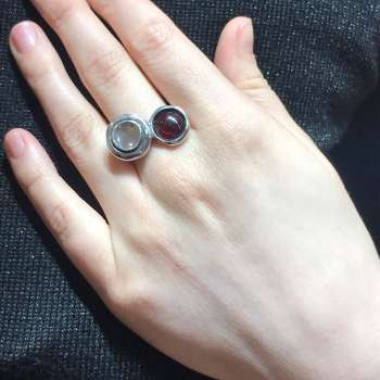 Серебряное кольцо с гранатом MVR924GR