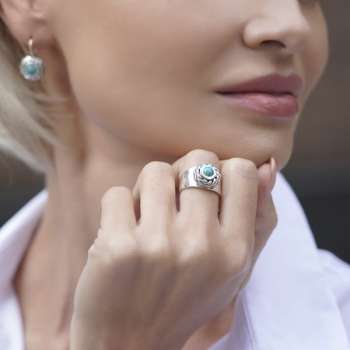 Серебряное кольцо с бирюзой MVR1652TQ