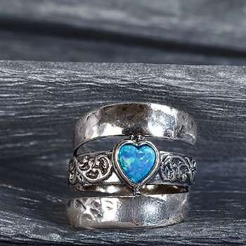Серебряное кольцо с опалом иск. 01R2302OP
