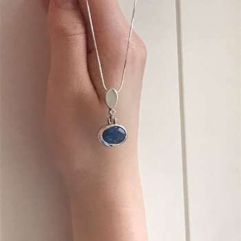Серебряное колье с кианитом и куб.цирконом MVN1200KT