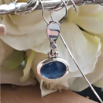 Серебряное колье с кианитом и куб.цирконом MVN1200KT