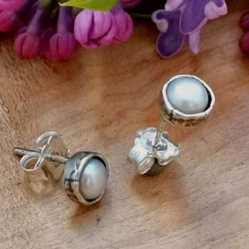 Серебряные серьги с жемчугом MVE074PL