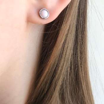 Серебряные серьги с опалом MVE074/1OP