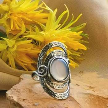 Серебряное кольцо с халцедоном 01R961HL/1