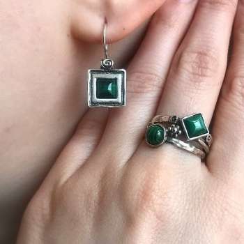 Серебряное кольцо с малахитом MVR1028ML