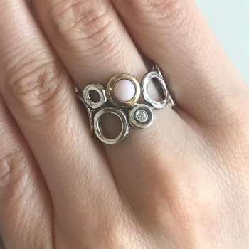 Серебряное кольцо с опалом MVR238GOP/1