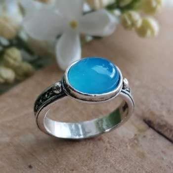 Серебряное кольцо с халцедоном 01R540HL