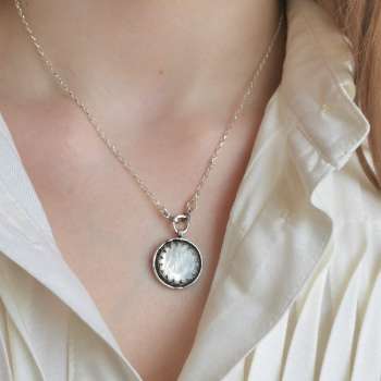 Серебряное колье с перламутром 01N3632PL