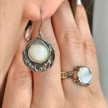 Серебряное кольцо с перламутром 01R1727PL