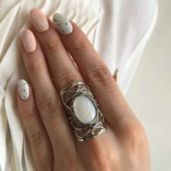 Серебряное кольцо с перламутром 01R2464PL