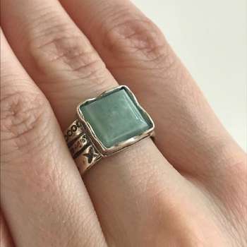 Серебряное кольцо с жадеитом 01R374JD