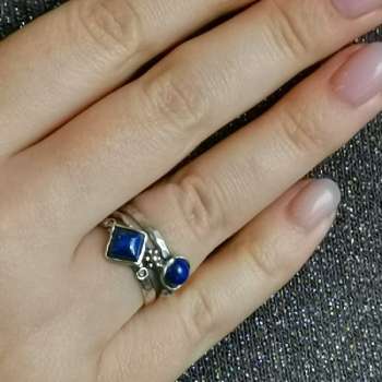 Серебряное кольцо с лазуритом MVR1028LZ