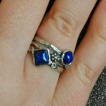 Серебряное кольцо с лазуритом MVR1028LZ