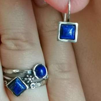 Серебряное кольцо с лазуритом MVR1028LZ
