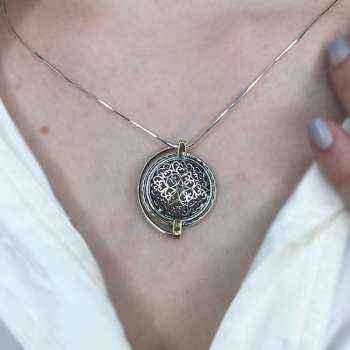 Серебряное колье с золотом MVN1388/2G