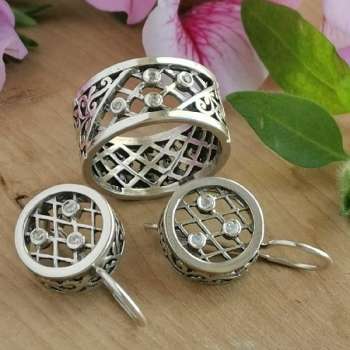 Серебряные серьги с куб.цирконом MVE1325CZ