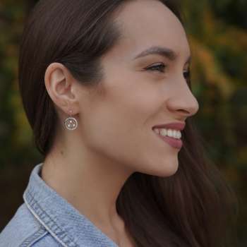 Серебряные серьги с куб.цирконом MVE1325CZ