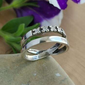 Серебряное кольцо с куб.цирконом MVR1314CZ