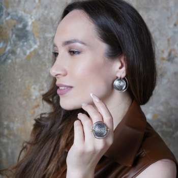 Серебряные серьги с золотом MVE1388/2G