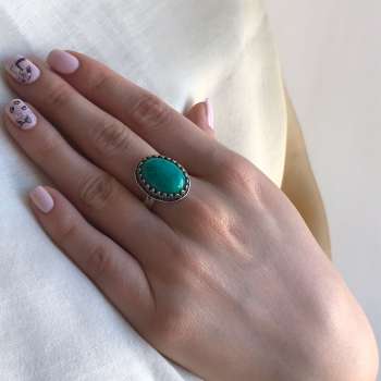 Серебряное кольцо с жадеитом 01R2791JD