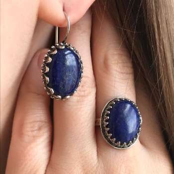 Серебряное кольцо с лазуритом 01R2791LZ