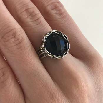 Серебряное кольцо с ониксом 01R2771ON