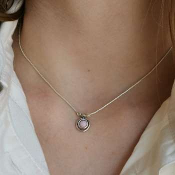 Серебряное колье с опалом 01N426OP/1