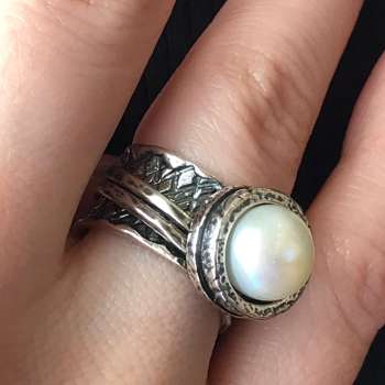 Серебряное кольцо с жемчугом 01R1775PL