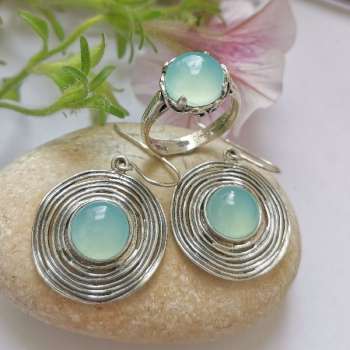 Серебряное кольцо с халцедоном 01R1908HL/2