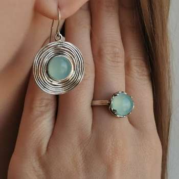 Серебряное кольцо с халцедоном 01R1908HL/2