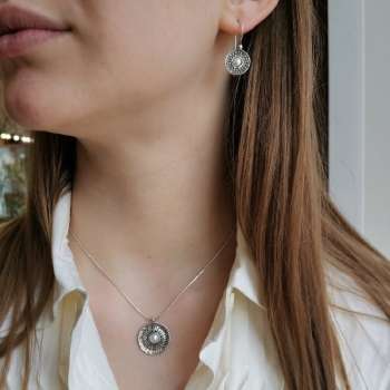 Серебряное колье с жемчугом 01N1619PL