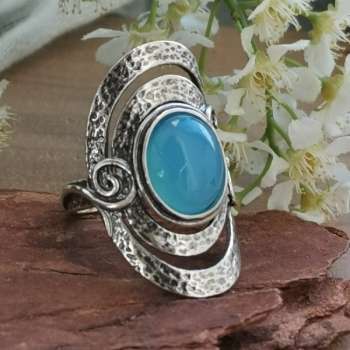 Серебряное кольцо с халцедоном 01R961HL