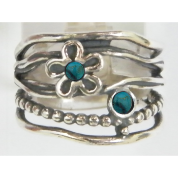 Серебряное кольцо с бирюзой 01R825TQ